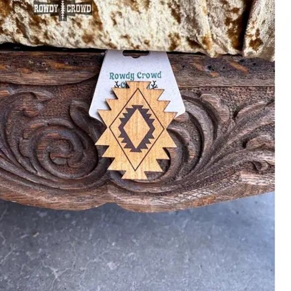 Aztec Sky Leather Western Scarf Slide Tee Clip or Ring - Picture 1 of 4